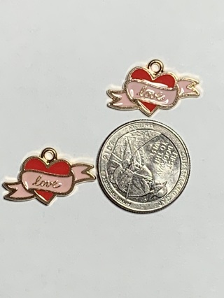 ♥♥VALENTINE’S DAY CHARMS~#30~SET 3~SET OF 2 CHARMS~FREE SHIPPING ♥♥