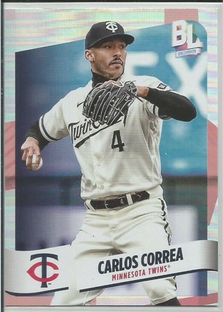 2024 Topps Big League Baseball-Carlos Correa-Rainbow Foil Variant