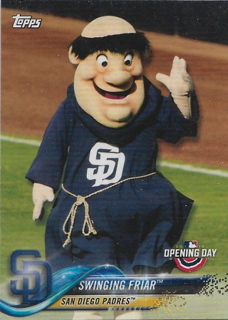  2018 Topps Opening Day Mascots #M20 Swinging Friar San Diego Padres