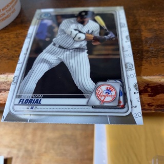 2020 bowman chrome estevan florial baseball card 