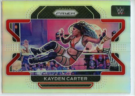 2022 Panini Prizm WWE Wrestling Kayden Carter SILVER Prizm Parallel #95