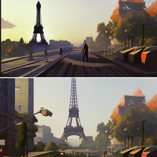 Listia Digital Collectible: Two Views of The Eiffel Tower