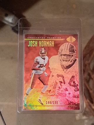 *Redskins* RARE Josh Normal/Champ Bailey Illusions Red Parallel 