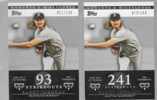 2007 Topps Moments and Milestones #3-41 Randy Johnson 93/241 Strikeouts /150