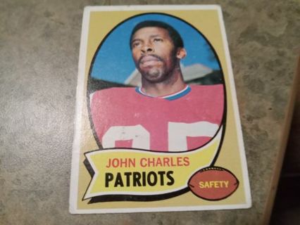 1970 TOPPS JOHN CHARLES PATRIOTS FOOTBALL CARD# 84