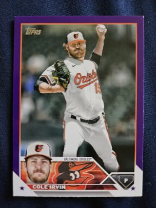 2023 Topps Purple Cole Irvin