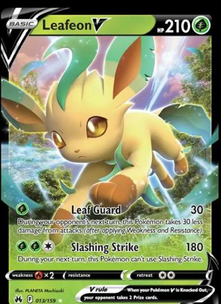 NM Ultra Rare Leafeon V Pokemon card TCG SWSH