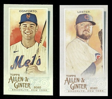 2020 Topps Allen & Ginter 2 different Mini Cards - #271 Michael Conforto  & #272 Jon Lester