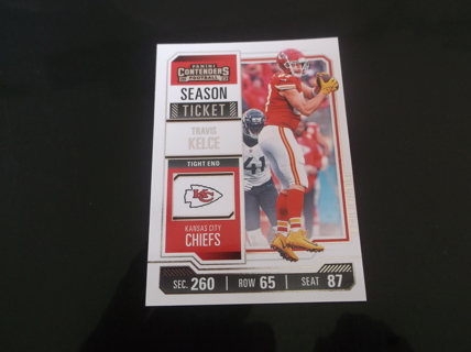 2023 Panini Contenders  Season Ticket    Travis Kelce   card  #  52   KANSAS CITY CHIEFS