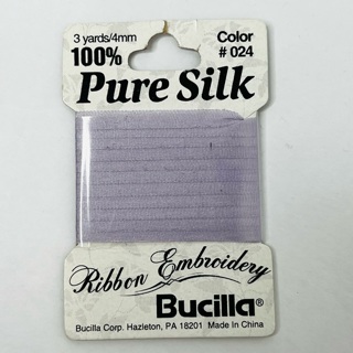 NIP Lavender Purple 100% Silk Embroidery Ribbon