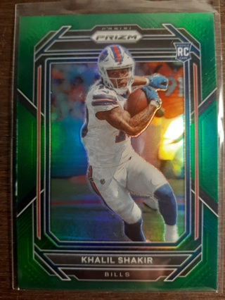 2022 Panini Prizm Prizms Green ~ Khalil Shakir