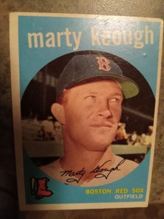 1959 T.C.G. MARTY KEOUGH BOSTON RED SOX BASEBALL CARD# 303