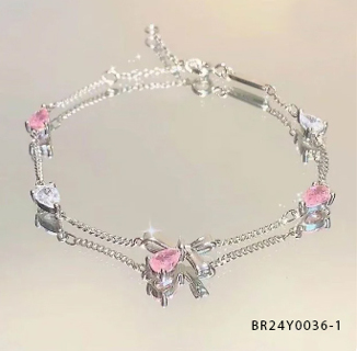 Elegant Crystal Bracelet For Women Sweet Girls Moon Cherry Blossom Bow Zircon Bracelets Luxury