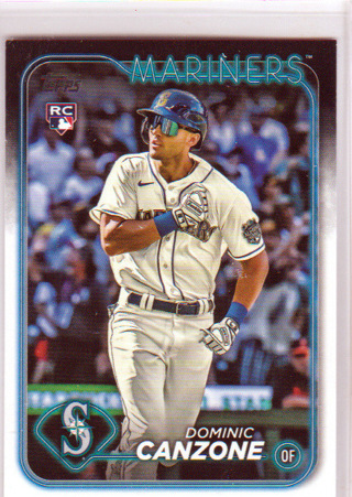 Dminic Canzone, 2024 Topps ROOKiE Card #195. Seattle Mariners, (L3)