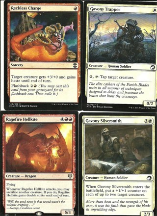 4 MTG Cards:  Ragefire Hellkite #285  Rare  Reckless Charge #144/249 & More