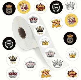 ➡️NEW⭕(10) 1" CROWN STICKERS!!⭕(SET 2 of 2)