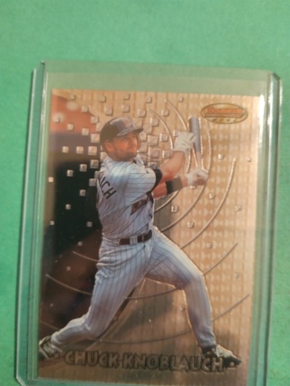 chuck knoblauch baseball card free shipping