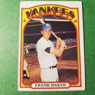 1972 - TOPPS BASEBALL CARD HI NO. 409 - FRANK BAKER - YANKEES