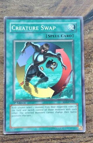 Yu-Gi-Oh Card 1st Edition Creature Swap