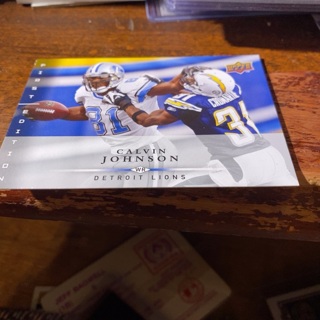 2008 upper deck first edition Calvin Johnson football card 