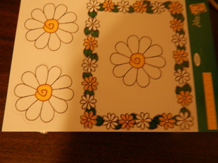 Scrapbook Paper "DAISY" card Frame & inserts.