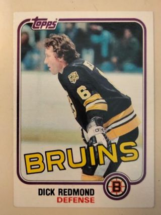1981 dick Redmond hockey card