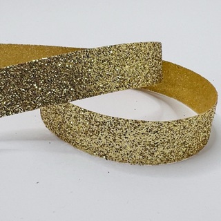 Gold Glitter 5/8” wide Metallic Ribbon 