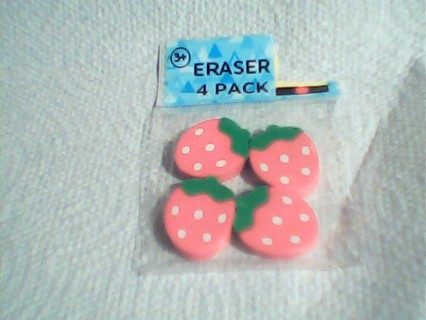 Strawberry and Rabbit Erasers