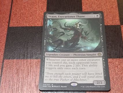 Magic the gathering mtg Vraan Executioner Thane rare card Phyrexia All Will Be One