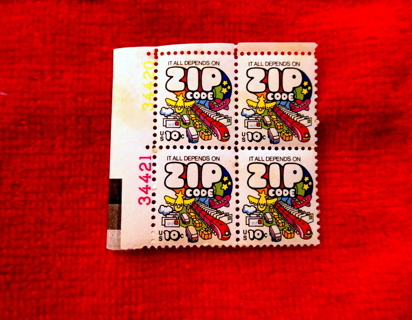  Scott #1511 1974 10c MNH plate block of 4. 