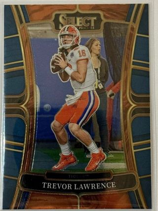 2023 SELECT DRAFT PICKS TREVOR LAWRENCE BLUE PARALLEL CARD