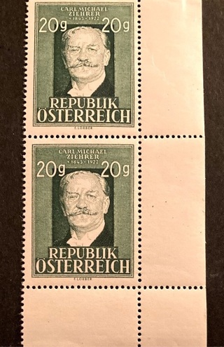 AUSTRIA 1947 MNH PAIR