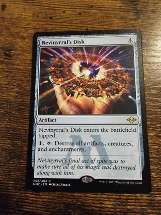 Magic the gathering mtg Nevinyrrals Disk rare card Modern Horizons 2