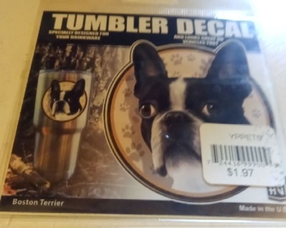 Boston Terrier Tumbler Decal