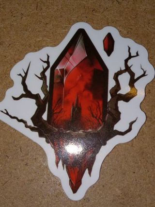 Pretty one small vinyl sticker no refunds regular mail only Very nice quality!