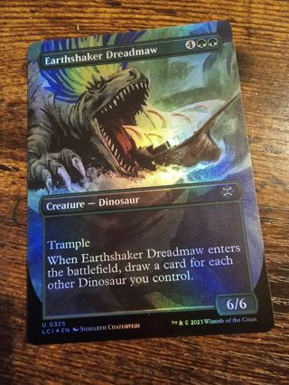 Magic the gathering mtg Earthshaker Dreadmaw borderless foil Lost caverns of Ixalan