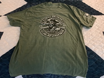 Long Beach California Pirates Life Green Men’s XL T-shirt Brand New Without Tag Back To School Sale