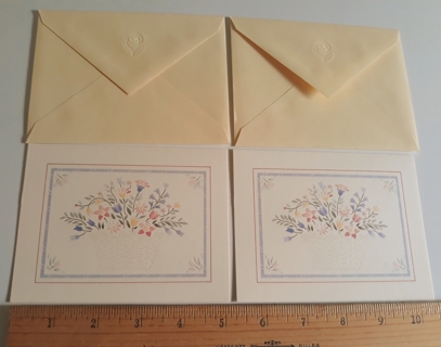 2 Floral Notecards with Envelopes