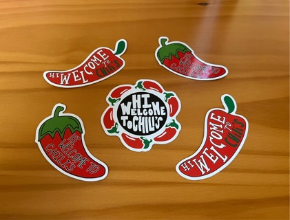 Chills restaurant stickers 