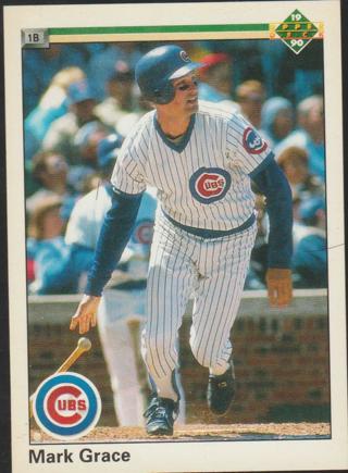 1990 Upper Deck #128 Mark Grace Chicago Cubs Baseball Card