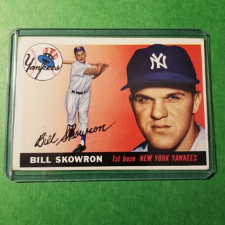 1955 - TOPPS EXMT - NRMT BASEBALL - CARD NO. 22 -  BILL SKOWRON - YANKEES