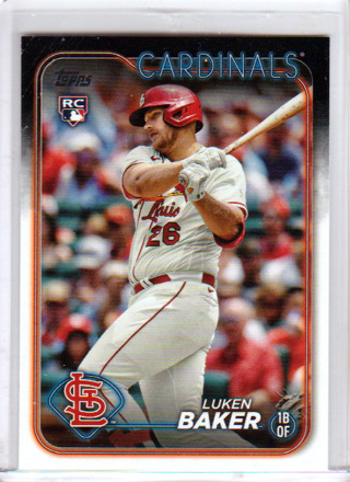 Luken Baker, 2024 Topps ROOKIE Card #207, St. Louis Cardinals, (L3)