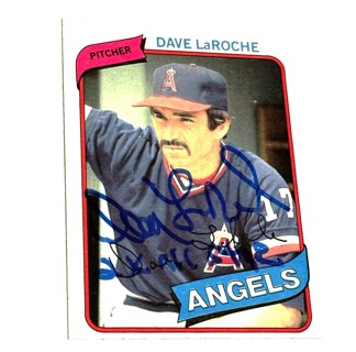 Autographed Dave LaRoche - 1980 Topps #263 - California Angels/ 2 Time All Star Inscription