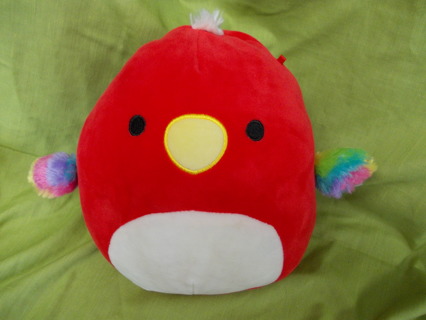 Squishmallow KellyToy Paco the Red Parrot 8" Plush Rainbow Wings