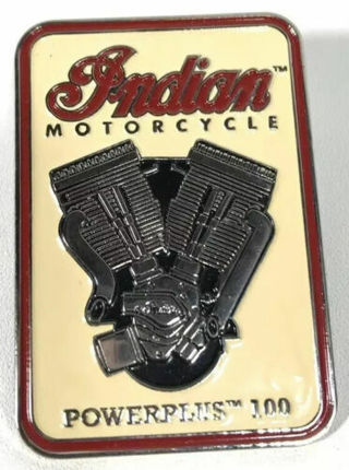 Vintage INDIAN MOTORCYCLE Powerplus 100 LAPEL PIN, 87-266 