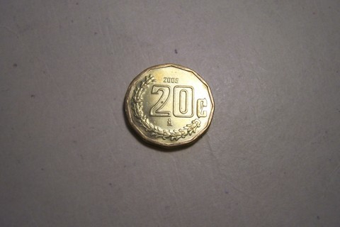 Mexico - 2005 - BU 20-Centavos Coin - Numeral of Value, Mexican Eagle