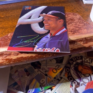 1993 leaf studio david justice baseball card 