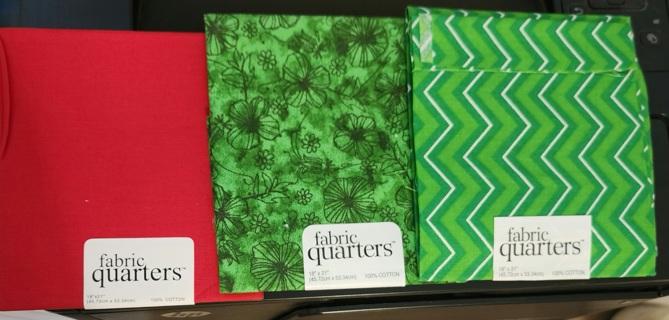 NEW - Fabric Quarters - Set of 3 