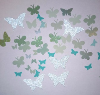 50 Shades of Green Butterfly Punches