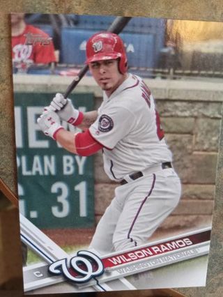 2017 TOPPS WILSON RAMOS WASHINGTON NATIONALS BASEBALL CARD# 191